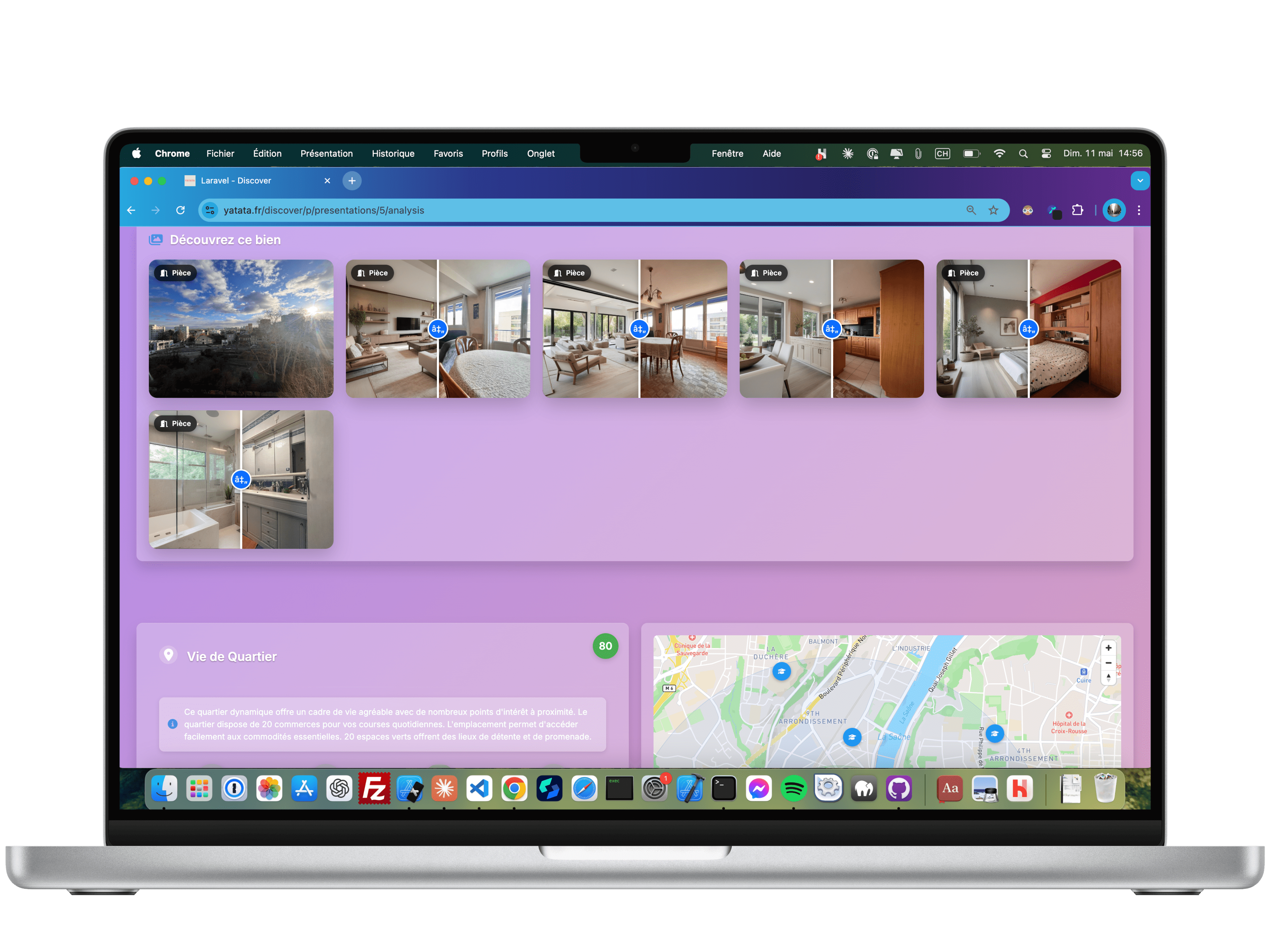 Interface Yatata sur MacBook